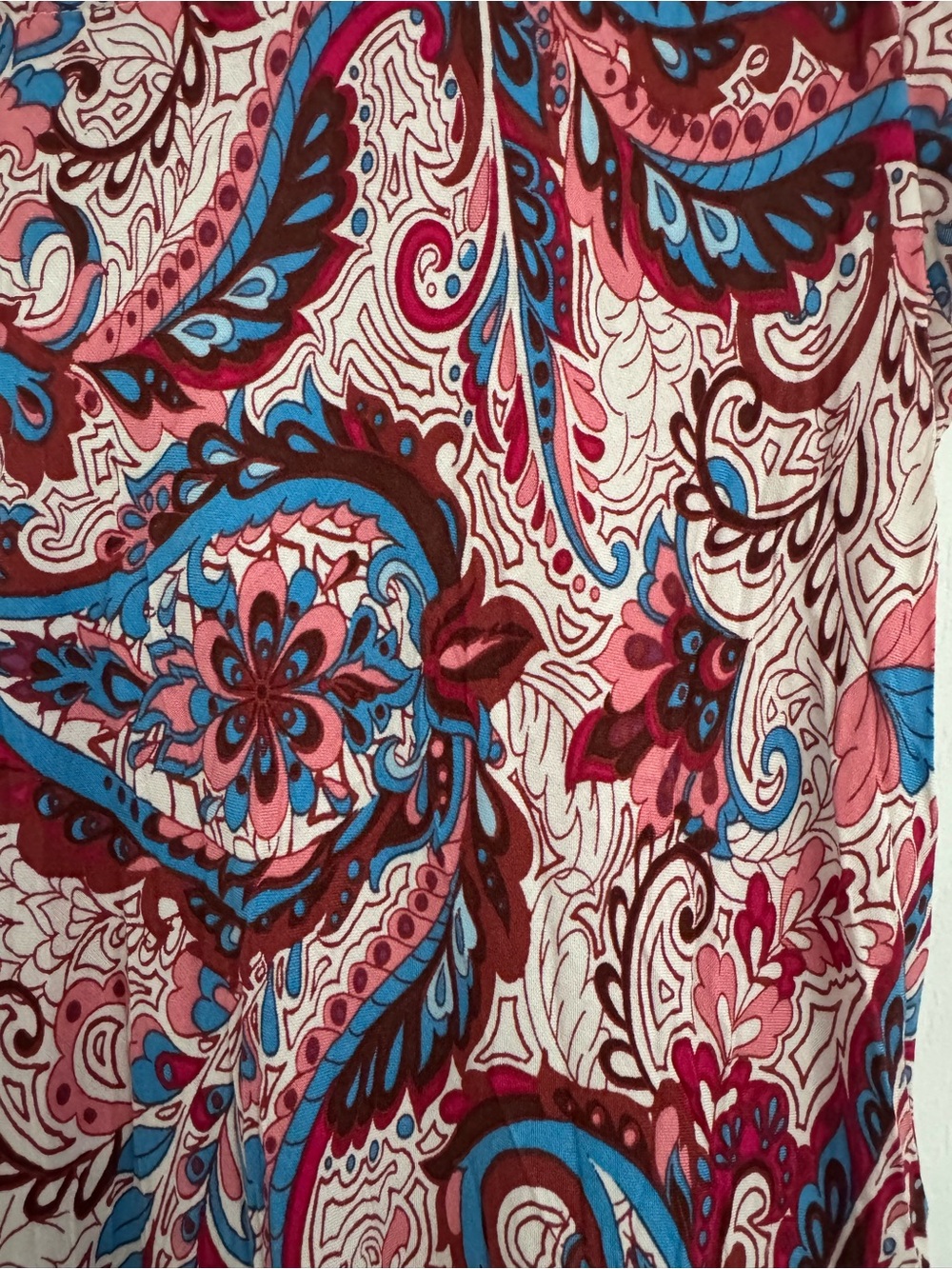 Soft Surrondings Women's Coral Paisley Maxi Dress with Cap Sleeves - Picture 7 of 10